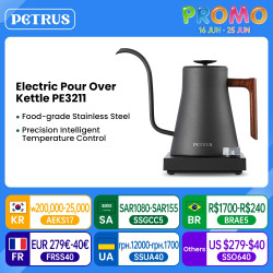 PETRUS Smart Kettle: Präzise Temperaturregelung & Schwanenhals für Kaffee & Tee